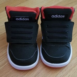 Adidas Black and Orange High Top Boys Shoes